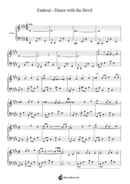 Enderal - Dance with the Devil Sheet Music by Marvin Kopp-Arr.Dawnbian Sherqe