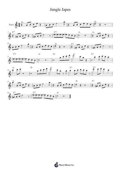 Jungle Japes Sheet Music by Donkey Kong-Arr.Holtlix
