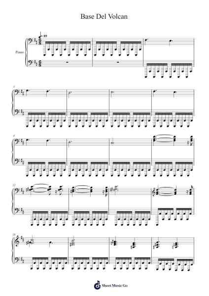 Kirby's Epic Yarn Base Del Volcan Sheet Music by undefined-Arr.Primeg