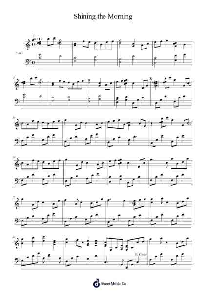 Shining the Morning Sheet Music by undefined-Arr.Sigwhit Tiram