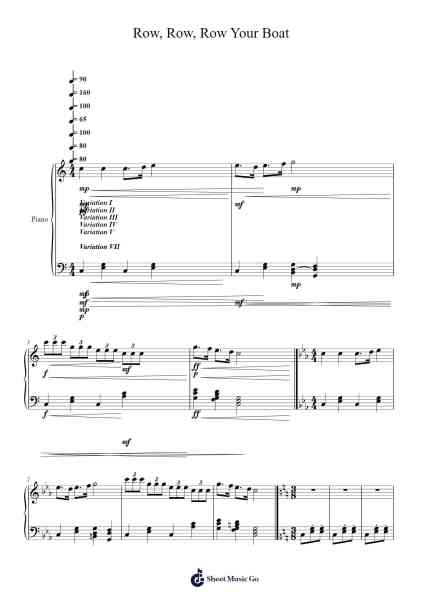 Row, Row, Row Your Boat Sheet Music by Sheldon Senek III-Arr.Hugsay
