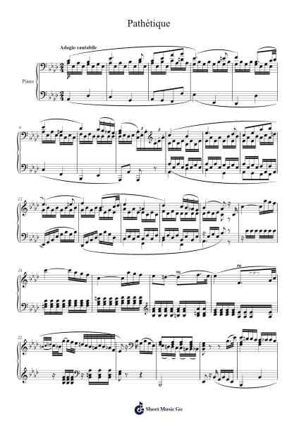 Sonata No. 8 in C Minor, Op. 13 "Pathétique": II. Adagio cantabile Sheet Music by Ludwig van Beethoven-Arr.Ldad Jeanvan