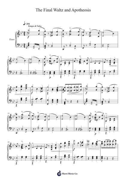 The Nutcracker, Op. 71: XV. The Final Waltz and Apotheosis Sheet Music by Pyotr Ilyich Tchaikovsky-Arr.Osnest Araliam