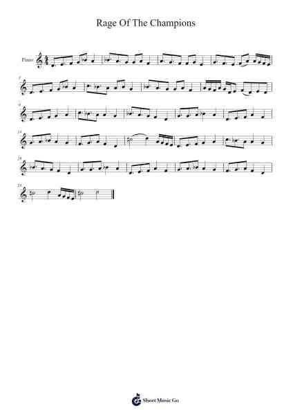 Rage Of The Champions Sheet Music by Selcuk Bor-Arr.Gwenter Stedi