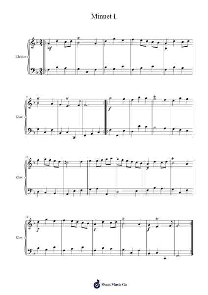 Minuet I Sheet Music by Georg Friedrich Händel-Arr.Rareade Zoelotte