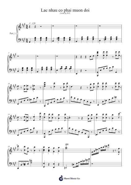 Lac nhau co phai muon doi Sheet Music by undefined-Arr.Temvogt Roblome