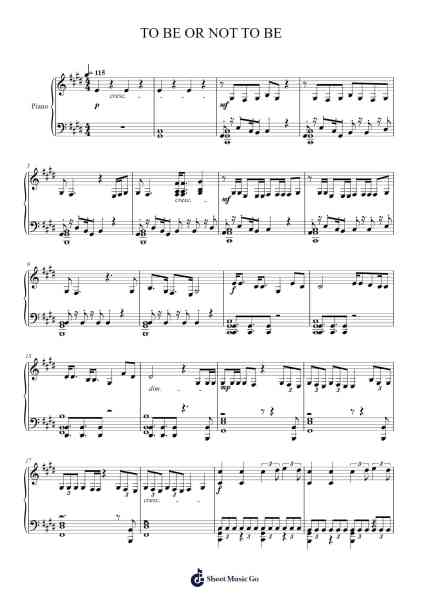 TO BE OR NOT TO BE Sheet Music by undefined-Arr.Georpir Manback