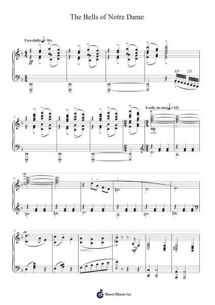 The Bells of Notre Dame Sheet Music by Alan Menken-Arr.Oisenwoolf