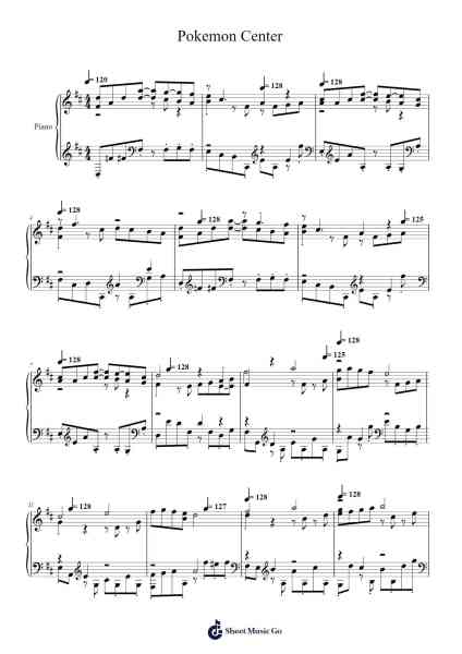 Pokemon Center Sheet Music by undefined-Arr.Ogfey