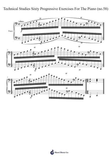 Technical Studies Sixty Progressive Exercises For The Piano (no.58) Sheet Music by undefined-Arr.Glosper