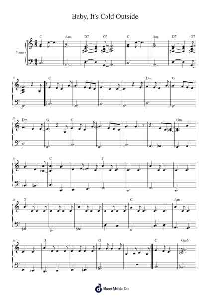 Baby, It's Cold Outside Sheet Music by Frank Loesser-Arr.Latnon Yonngpold