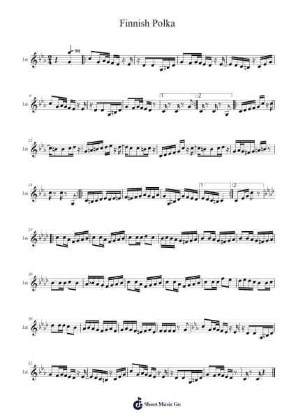 Finnish Polka Sheet Music by undefined-Arr.Ogrite Samptian