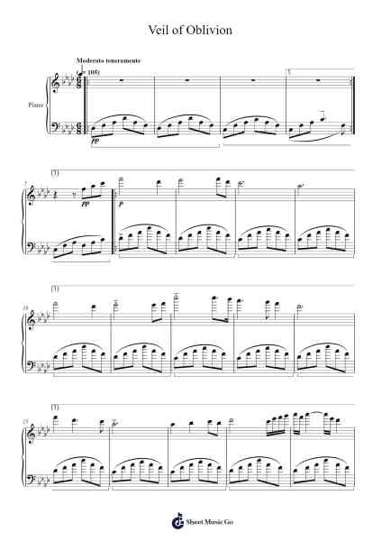 Veil of Oblivion Sheet Music by Ole Weinert-Arr.Prupert Cookegram