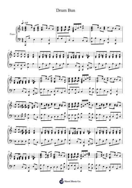 Drum Bun Sheet Music by Ștefan Nosievici-Arr.Glenngo Ianleign