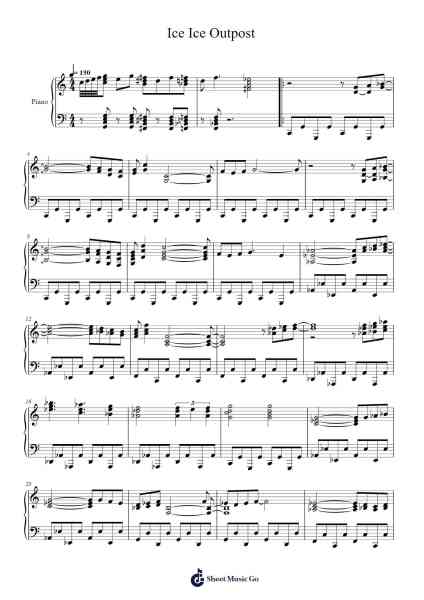 Ice Ice Outpost Sheet Music by undefined-Arr.Hoybooth Saulives