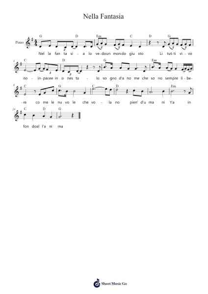 Nella Fantasia Sheet Music by undefined-Arr.Moisham Whcky