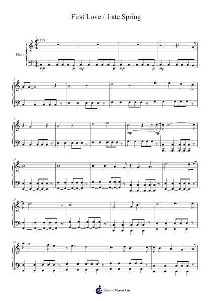 First Love / Late Spring Sheet Music by Mitski-Arr.Yulevieve