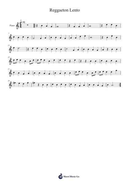 Reggaeton Lento Sheet Music by CNCO-Arr.Chloemen O'Cazie