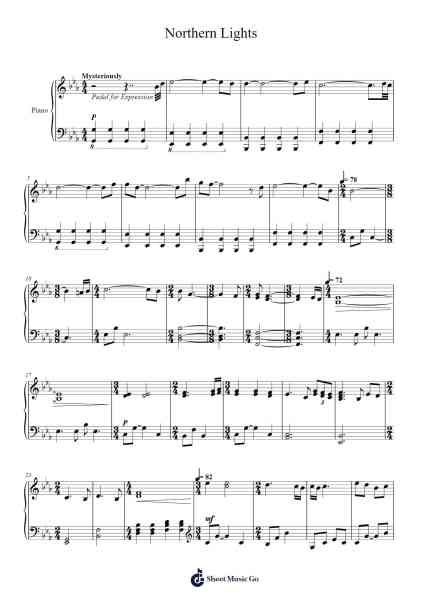 Northern Lights Sheet Music by Francine Leung-Arr.Toynkent
