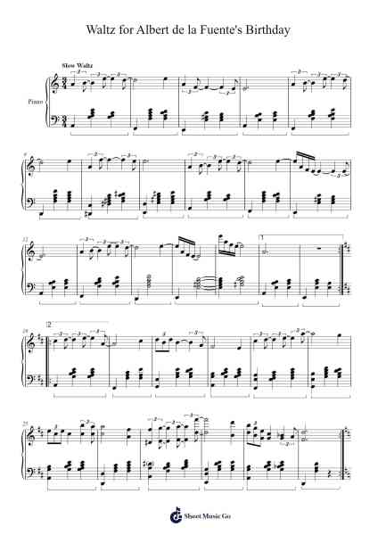 Waltz for Albert de la Fuente's Birthday Sheet Music by Ivan Lins/Vitor Martins-Arr.Westier Haylay