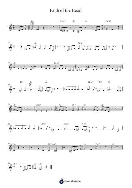 Faith of the Heart Sheet Music by Diane Warren-Arr.Cofny
