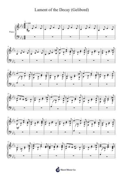 Lament of the Decay (Gelibord) Sheet Music by undefined-Arr.Annral Thomliz