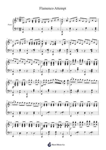 Flamenco Attempt Sheet Music by Patrick Guo-Arr.Invy