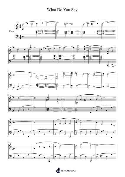 What Do You Say Sheet Music by Yakoyama Masaru-Arr.Hartclife Joudrea