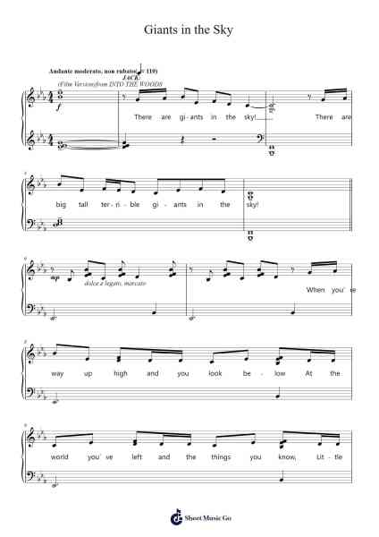 Giants in the Sky Sheet Music by Stephen Sondheim-Arr.Yulejah