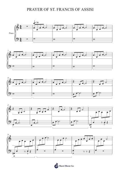 PRAYER OF ST. FRANCIS OF ASSISI Sheet Music by Ryan Cayabyab-Arr.Beroll