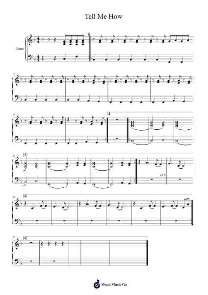 Tell Me How Sheet Music by andre345-Arr.Milnett