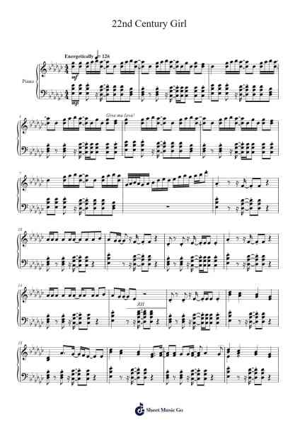 22nd Century Girl Sheet Music by 原 Wonder Kid/BreadBeat/신쿵-Arr.Huthorne
