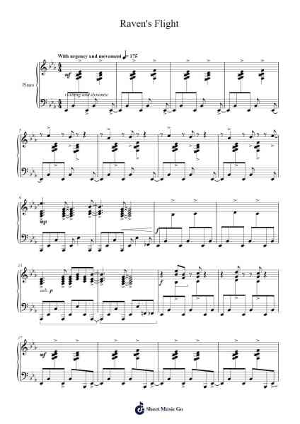 Raven's Flight Sheet Music by AJ Forbes-Arr.Gorliz