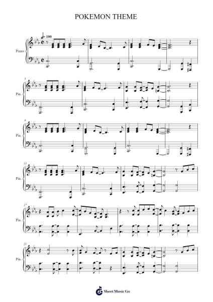 POKEMON THEME Gotta Catch Em All Sheet Music by Jason Paige-Arr.Judmons Bairdchel