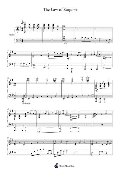 The Law of Surprise Sheet Music by Sonya Belousova-Arr.Greydre Keithburne