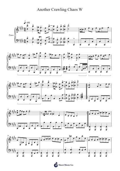 Another Crawling Chaos W Musica per pianoforte di Sainspy - Arr.Leethey Yvetteroll