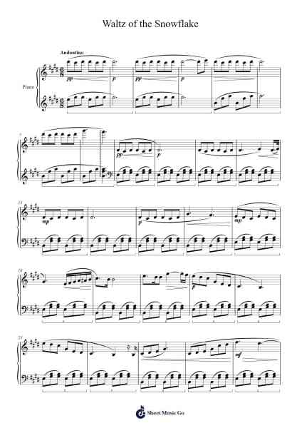 Waltz of the Snowflake Sheet Music by Bruceraine Baldkay-Arr.Hearstlynch