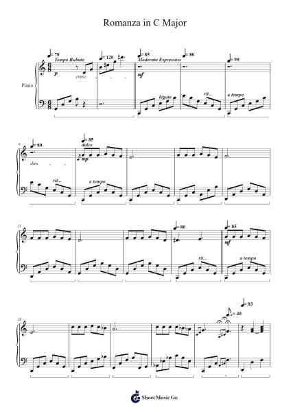 Romanza in C Major Sheet Music by John Verano/Clovis A. Verano-Arr.Rayward