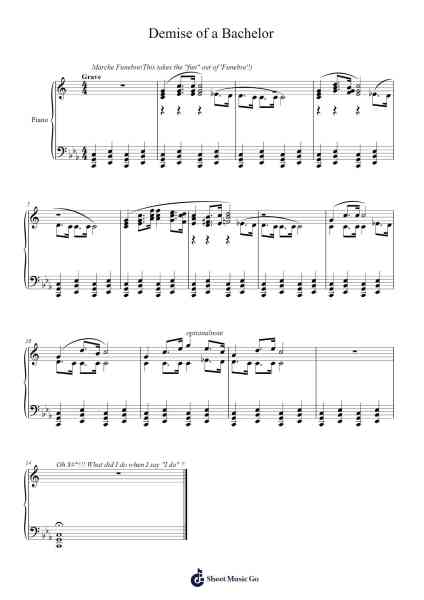 Demise of a Bachelor/Bachelorette Sheet Music by undefined-Arr.Blycarr
