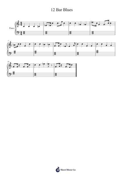 12 Bar Blues Sheet Music by Jamie Brownlie-Arr.Pullzie Willmiles