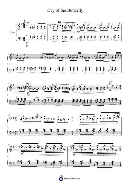 Day of the Butterfly Sheet Music by Dougnore Brucemo-Arr.Sylgou