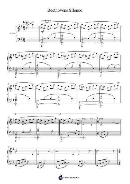 Beethovens Silence Sheet Music by Ernesto Cortazar-Arr.Mileswin Joanmuel