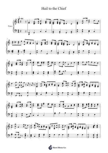 Hail to the Chief Sheet Music by James Sanderson-Arr.Dileste Conloyd