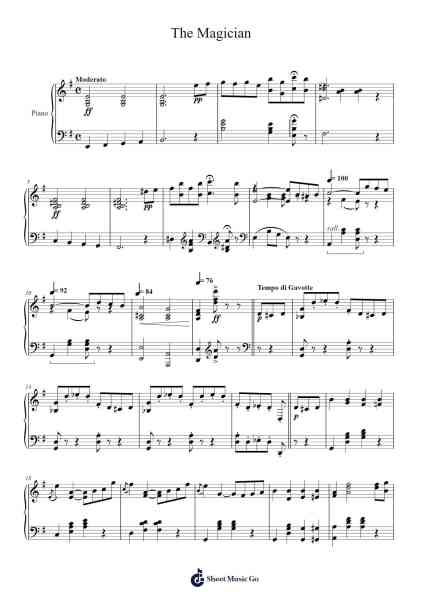 The Magician Sheet Music by VAN L. FARRAND-Arr.Royps