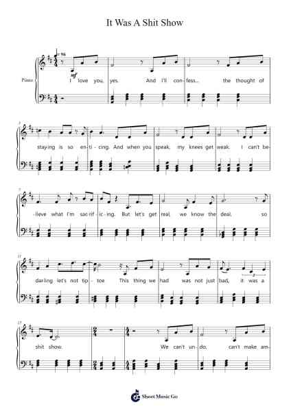It Was A Shit Show Sheet Music by Kentres Brywood-Arr.Hartkeats