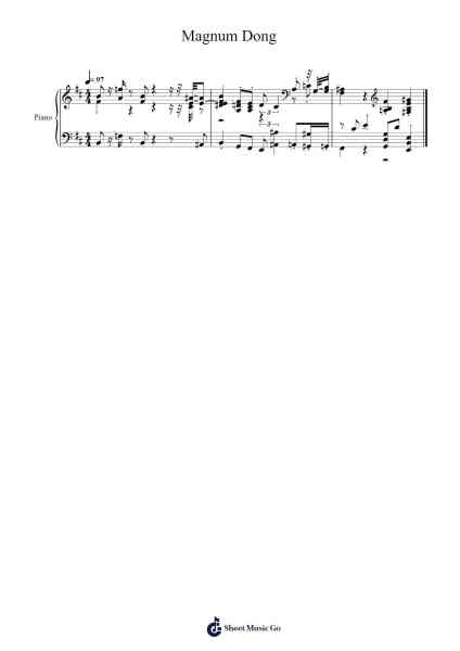 Magnum Dong Sheet Music by undefined-Arr.Hebart Timron