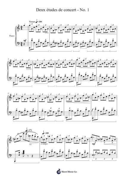 Deux études de concert - No. 1 Sheet Music by undefined-Arr.Motbrow