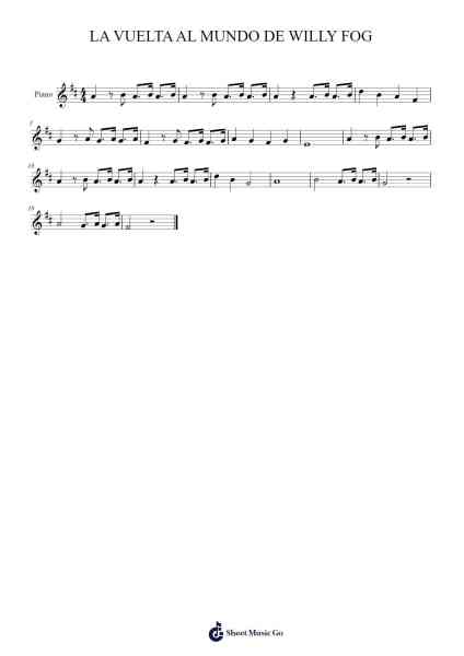 LA VUELTA AL MUNDO DE WILLY FOG Sheet Music by María Redondo-Arr.Sherrah Birroll