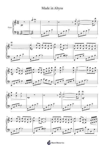 Made in Abyss Sheet Music by Kevin Penkin-Arr.Walshfox