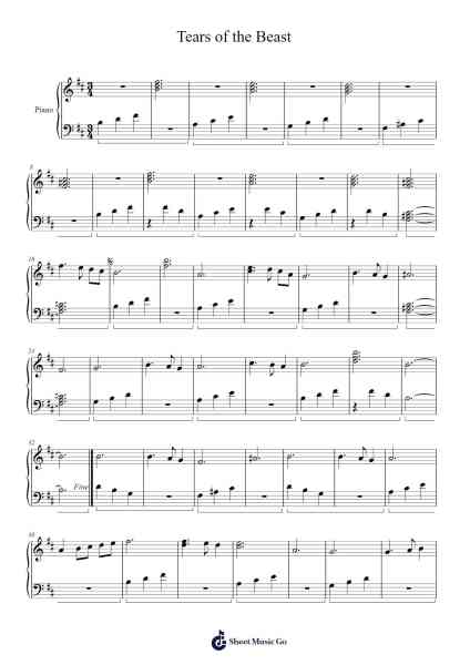 Tears of the Beast Sheet Music by undefined-Arr.Virmoll